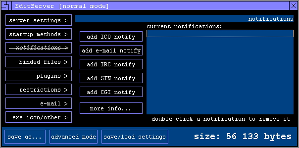 SubSeven 2.2 - Notifications