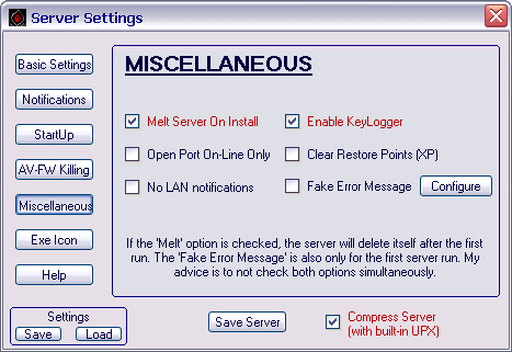 Beast 2.01 - Server Builder: Miscellaneous