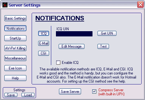 Beast 2.01 - Server Builder: Notifications