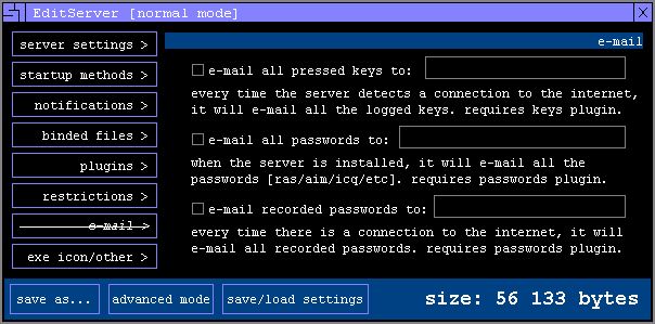 SubSeven 2.2 - E-mail