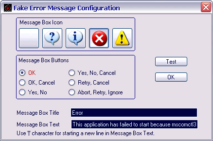 Beast 2.01 - Server Builder: Fake Error Message