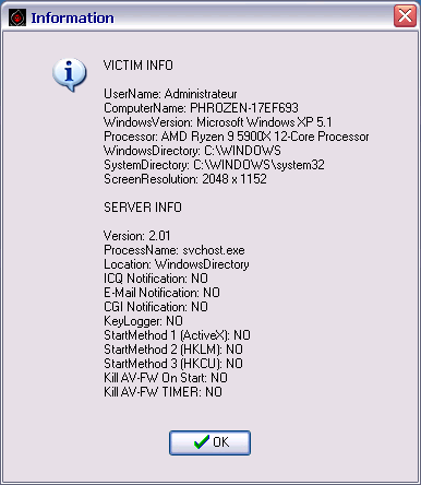 Beast 2.01: Client - System Informations