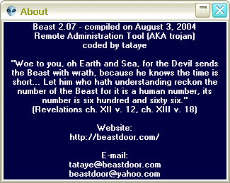 Beast 2.07: Misc - About