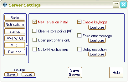 Beast 2.07: Edit Server - Misc