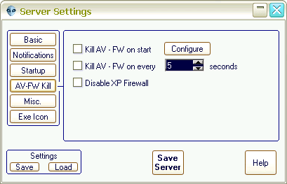 Beast 2.07: Edit Server - AV Killer