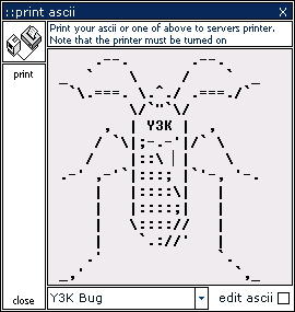 Y3K 1.5: Features Part 2 - Print AScii